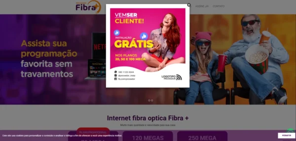 Site pronto para Provedor de internet