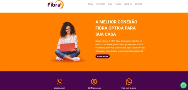 Site pronto para Provedor de internet