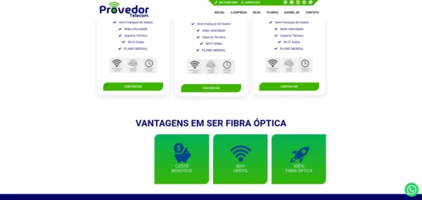Site Pronto Para Provedor de Internet